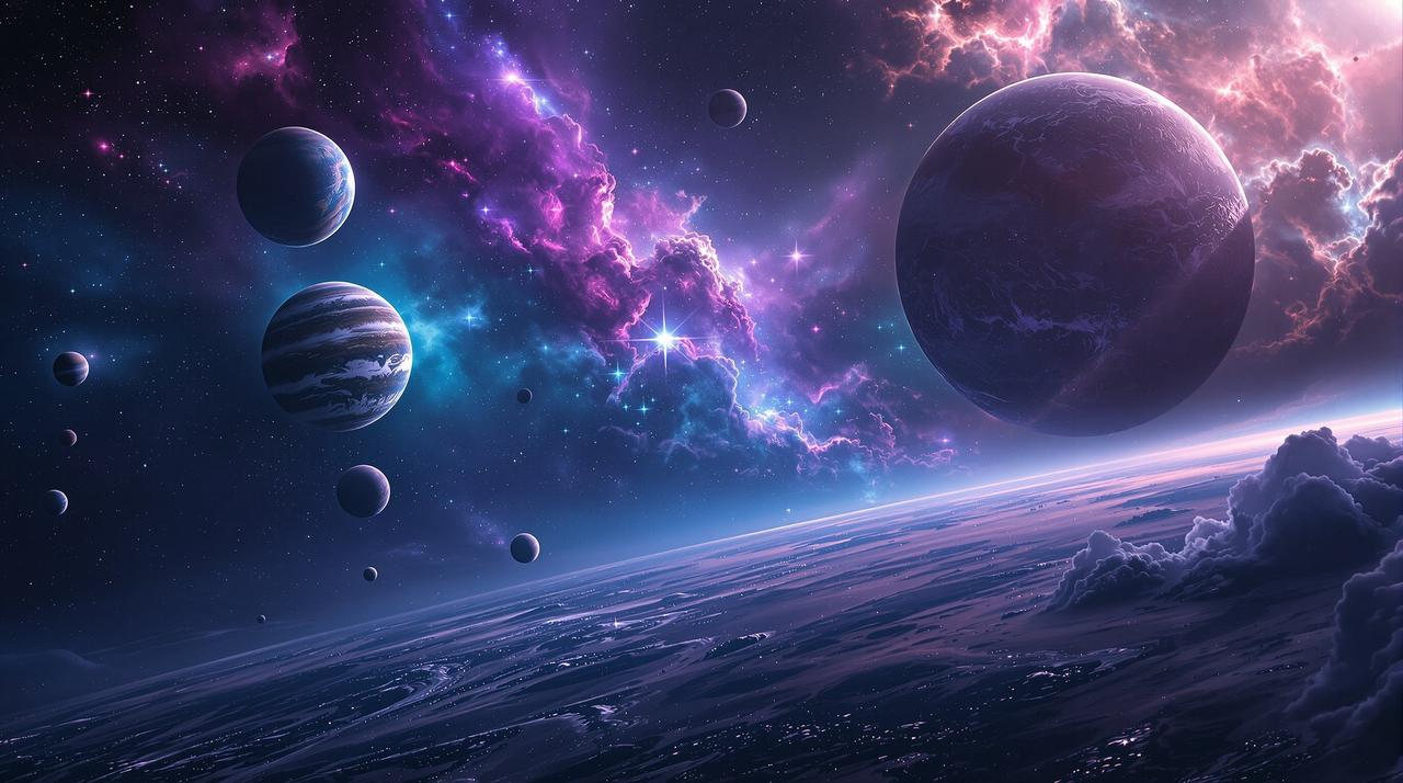 奇奇影视 - 浩瀚星空影院主题背景